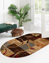 Bistro Lounge Collection Area Rug -  Ristretto Oval Multi  lifestyle 49