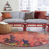 Autumnal Tapestry Collection Area Rug -  Chromaticville Round Multi  lifestyle 42