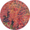 Autumnal Tapestry Collection Area Rug -  Chromaticville Round Multi  lifestyle 14