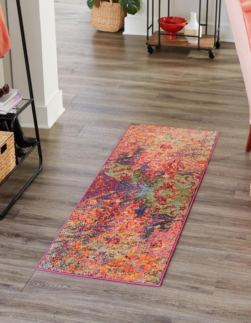 Autumnal Tapestry Collection Area Rug -  Chromaticville Runner Multi  lifestyle 17