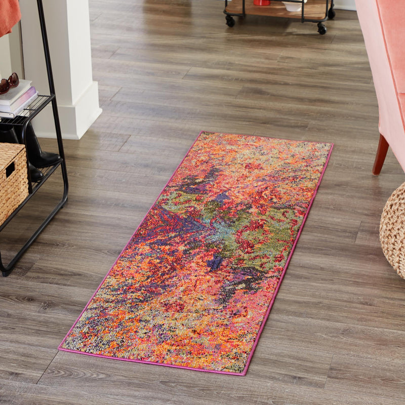 Autumnal Tapestry Collection Area Rug -  Chromaticville Runner Multi  lifestyle 41