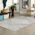 Seychelles Stripes Collection Area Rug - Mahe (Gray and Ivory)