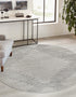 Seychelles Stripes Collection Area Rug - Mahe (Gray and Ivory)