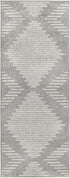 Seychelles Stripes Collection Area Rug - Mahe (Gray and Ivory)