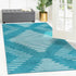 Seychelles Stripes Collection Area Rug - Mahe (Turquoise)