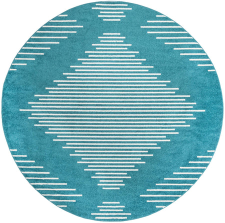 Seychelles Stripes Collection Area Rug - Mahe (Turquoise)