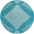 Seychelles Stripes Collection Area Rug - Mahe (Turquoise)