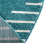 Seychelles Stripes Collection Area Rug - Mahe (Turquoise) Round Turquoise  lifestyle 14