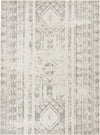 Brighton Stripes Collection Area Rug - Sussex (Ivory and Gray) Rectangle Ivory and Gray Main