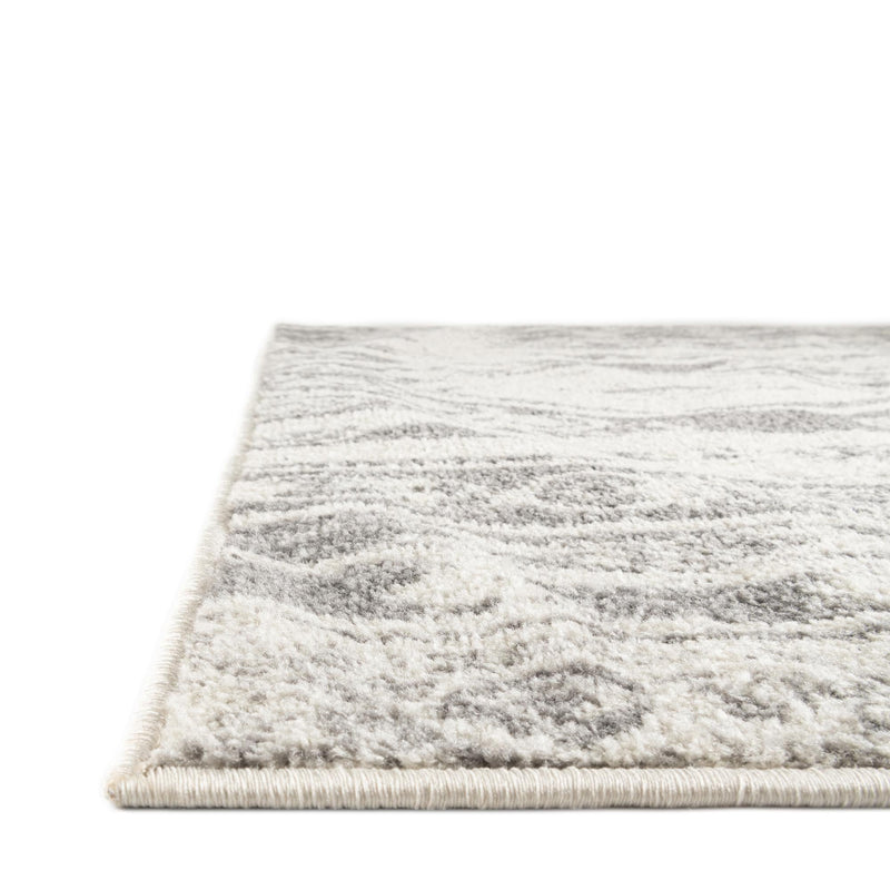 Brighton Stripes Collection Area Rug - Sussex (Ivory and Gray) Square Ivory and Gray  lifestyle 5