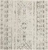 Brighton Stripes Collection Area Rug - Sussex (Ivory and Gray) Square Ivory and Gray Main