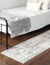 Brighton Stripes Collection Area Rug - Sussex (Ivory and Gray) Runner Ivory and Gray  lifestyle 2