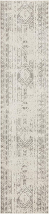 Brighton Stripes Collection Area Rug - Sussex (Ivory and Gray) Runner Ivory and Gray Main