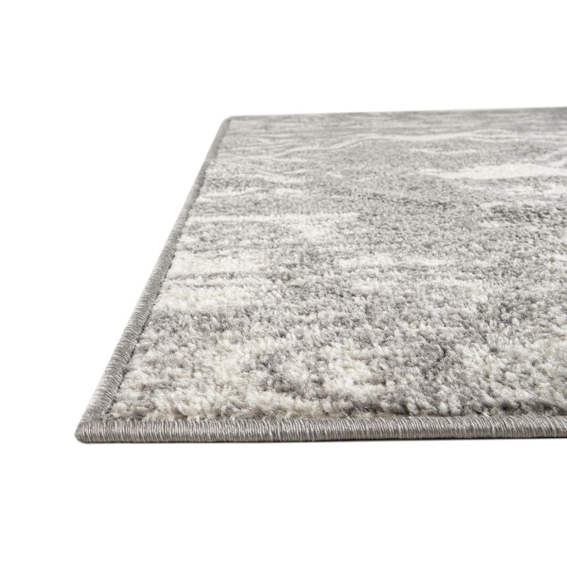 Brighton Stripes Collection Area Rug - Sussex (Gray and Ivory) Square Gray and Ivory  lifestyle 5