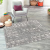 Brighton Stripes Collection Area Rug - Sussex (Gray and Ivory) Square Gray and Ivory  lifestyle 13