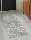 Brighton Stripes Collection Area Rug - Sussex (Gray and Ivory) Runner Gray and Ivory  lifestyle 0