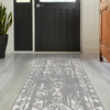 Brighton Stripes Collection Area Rug - Sussex (Gray and Ivory) Runner Gray and Ivory  lifestyle 14