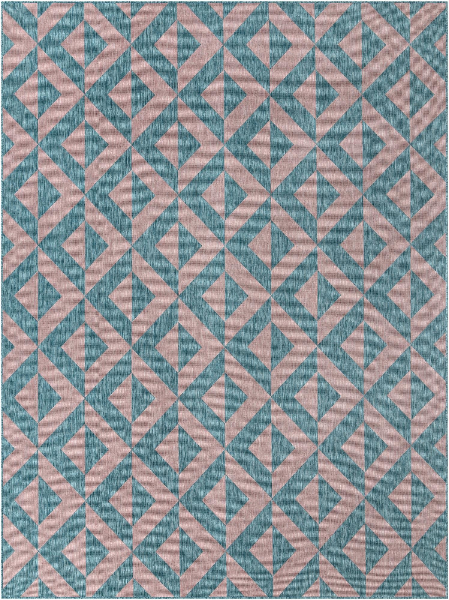 Urban Oasis Rugs Collection Area Rug -  Highrise (Pink and Aqua)