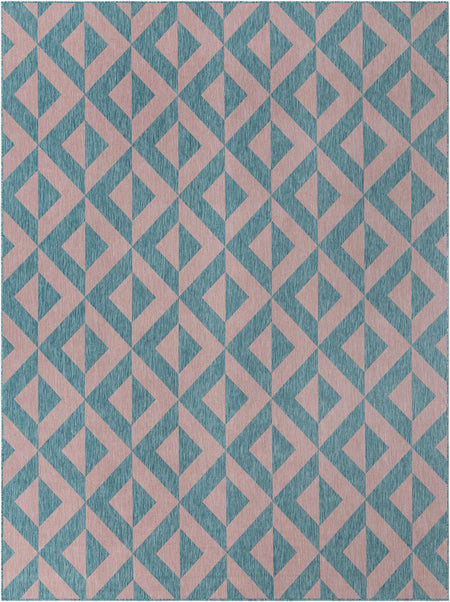 Urban Oasis Rugs Collection Area Rug -  Highrise (Pink and Aqua)