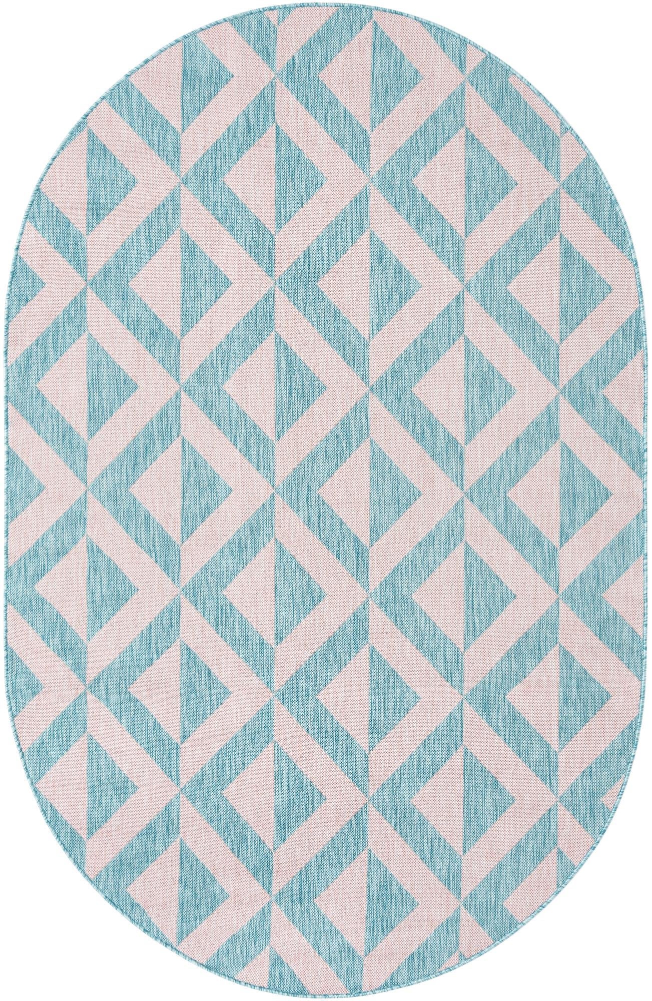 Urban Oasis Rugs Collection Area Rug -  Highrise (Pink and Aqua)