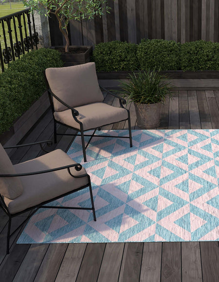 Urban Oasis Rugs Collection Area Rug -  Highrise (Pink and Aqua)