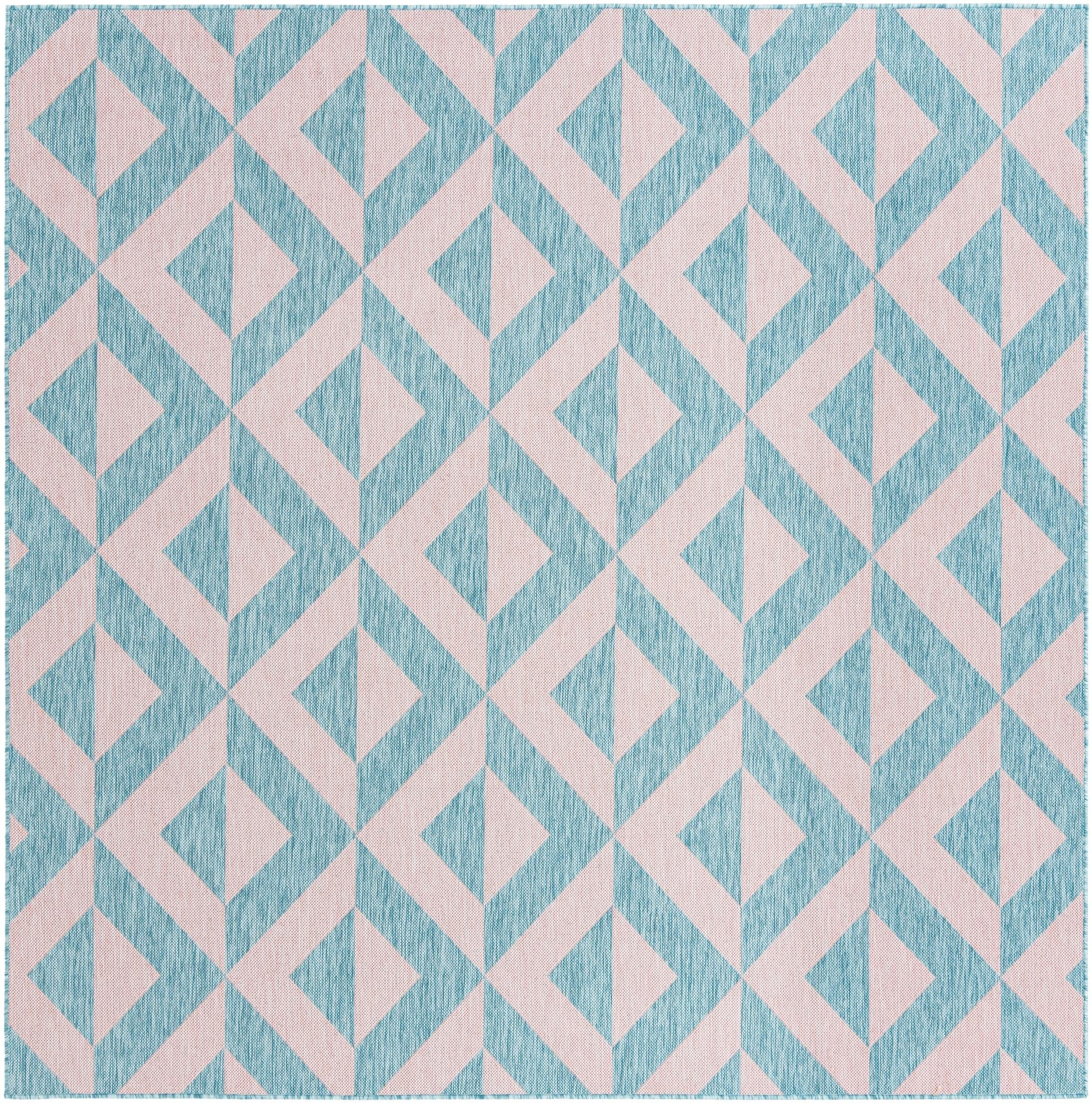 Urban Oasis Rugs Collection Area Rug -  Highrise (Pink and Aqua)