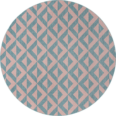 Urban Oasis Rugs Collection Area Rug -  Highrise (Pink and Aqua)