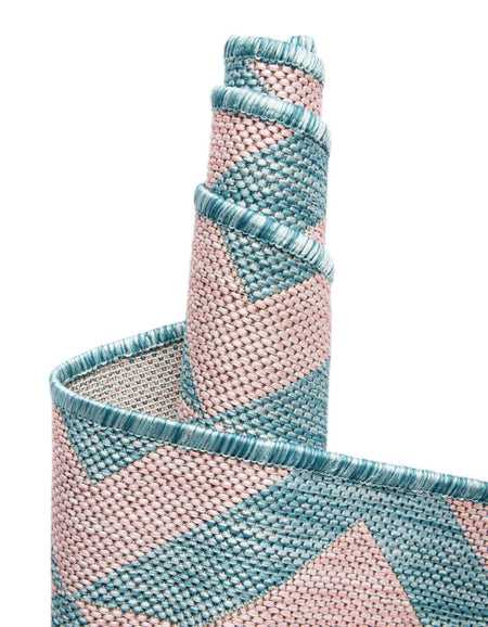 Urban Oasis Rugs Collection Area Rug -  Highrise (Pink and Aqua)