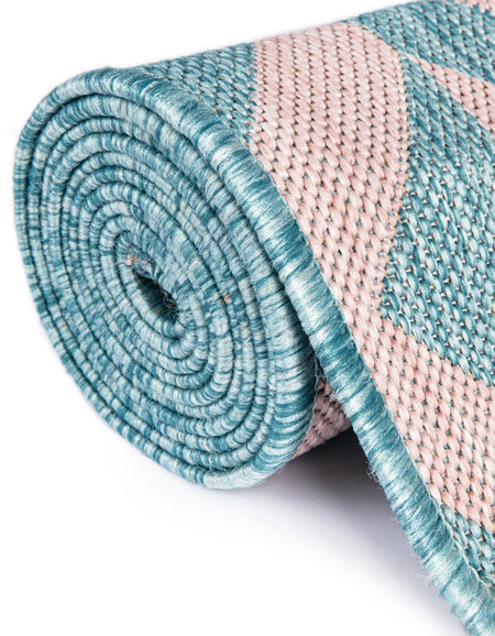 Urban Oasis Rugs Collection Area Rug -  Highrise (Pink and Aqua)