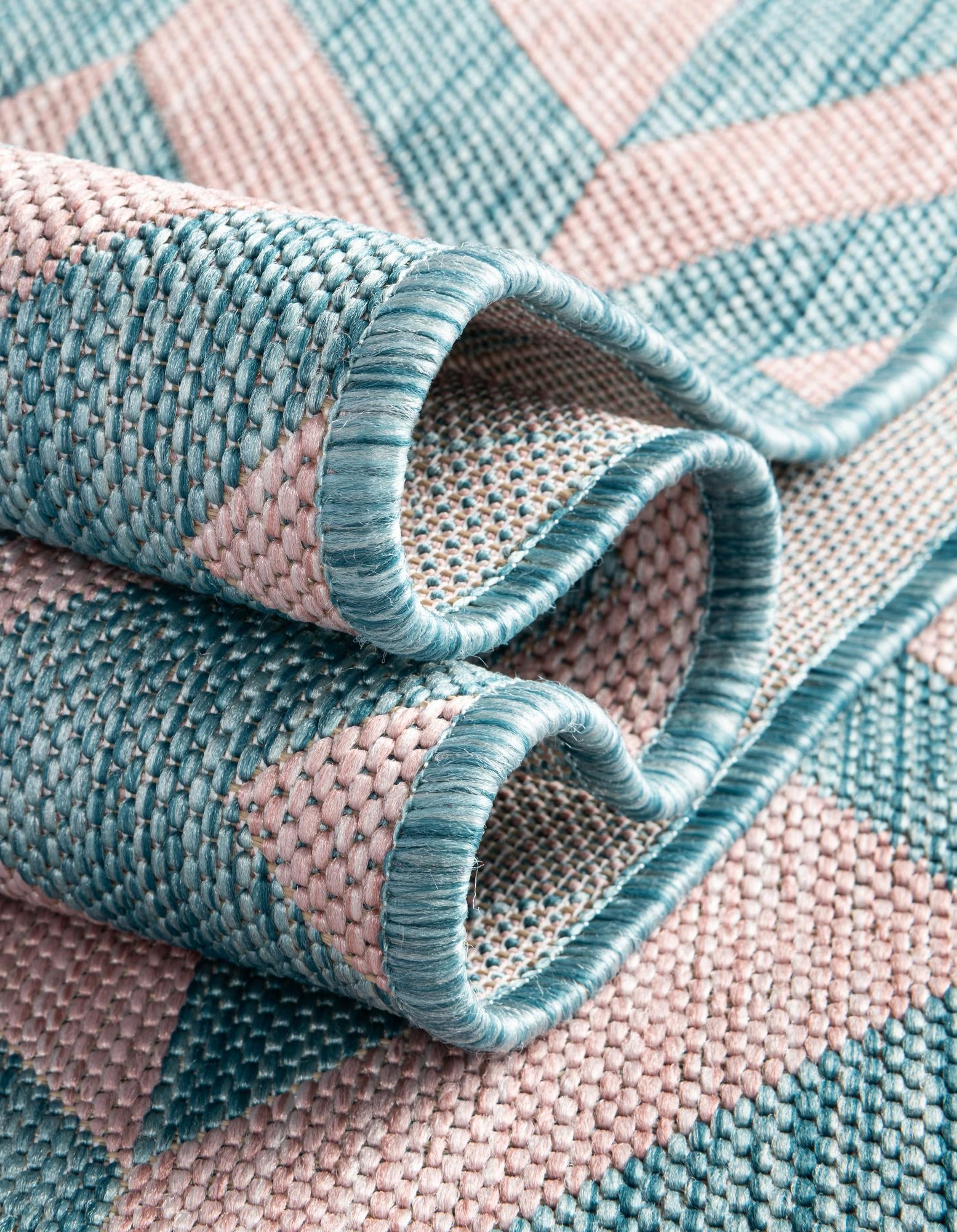 Urban Oasis Rugs Collection Area Rug -  Highrise (Pink and Aqua)