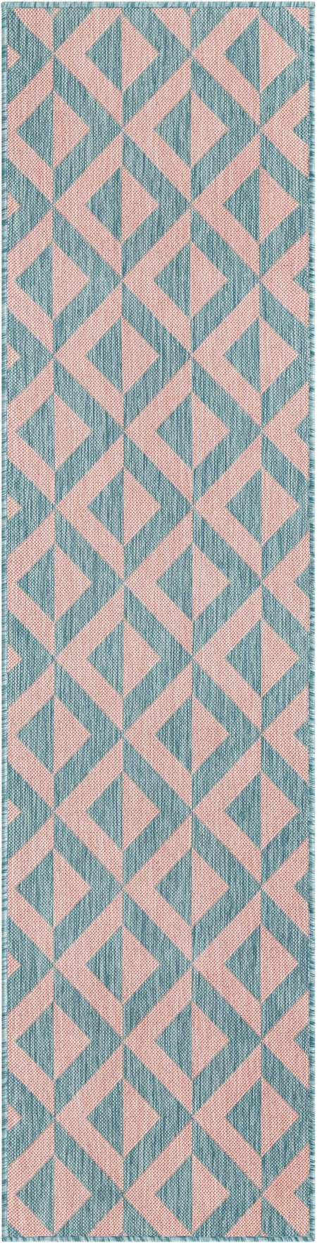 Urban Oasis Rugs Collection Area Rug -  Highrise (Pink and Aqua)