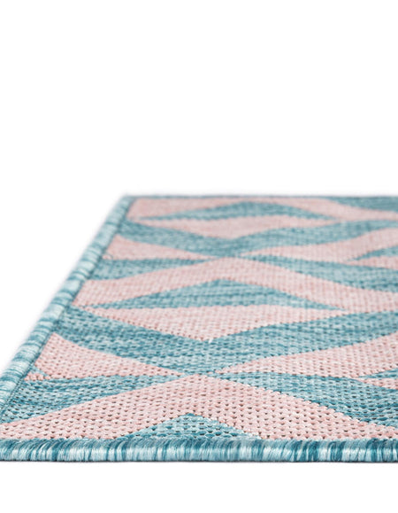 Urban Oasis Rugs Collection Area Rug -  Highrise (Pink and Aqua)