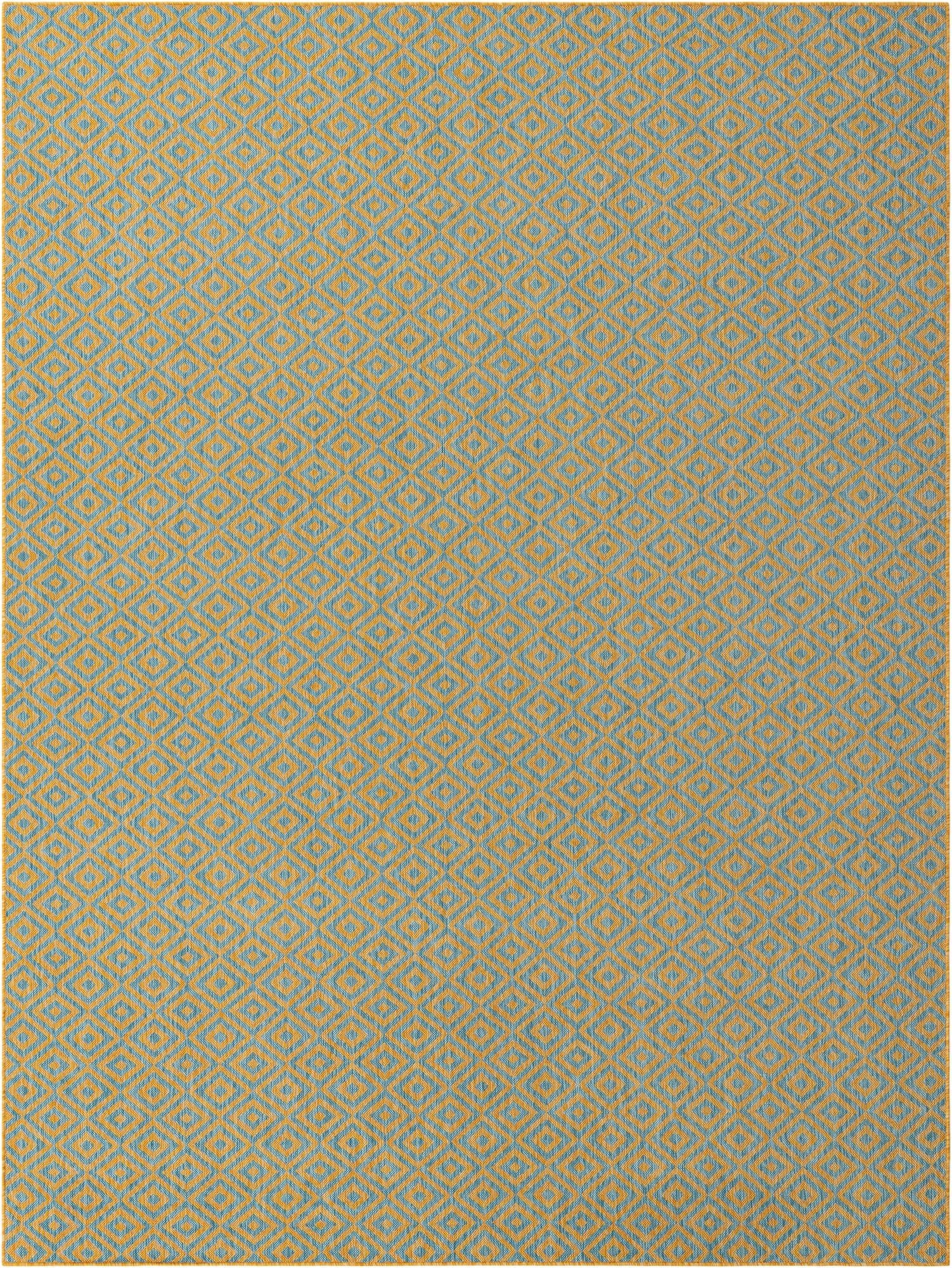 Urban Oasis Rugs Collection Area Rug -  Rooftop (Yellow and Aqua)