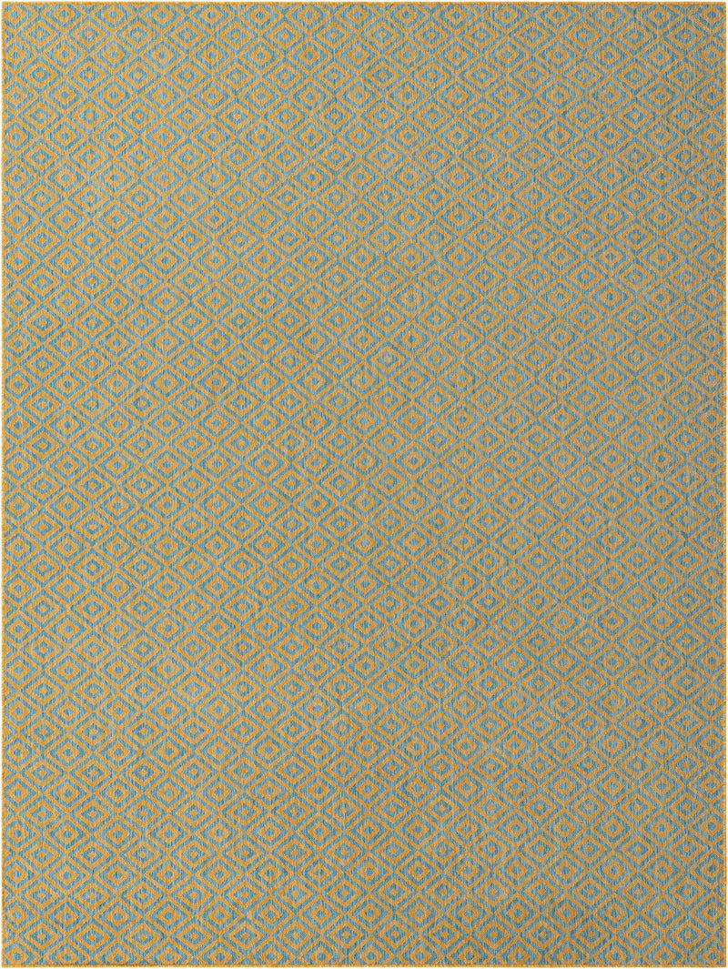 Urban Oasis Rugs Collection Area Rug -  Rooftop (Yellow and Aqua) Rectangle Yellow and Aqua Main