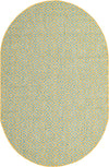 Urban Oasis Rugs Collection Area Rug -  Rooftop (Yellow and Aqua) Oval Yellow and Aqua Main