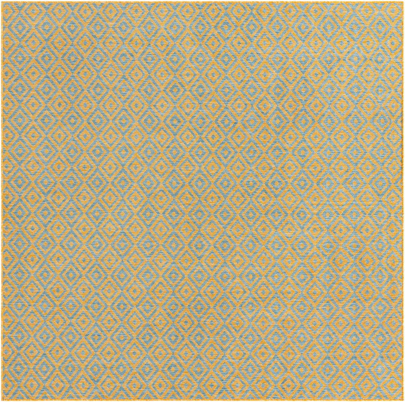 Urban Oasis Rugs Collection Area Rug -  Rooftop (Yellow and Aqua) Square Yellow and Aqua Main