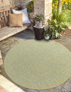 Urban Oasis Rugs Collection Area Rug -  Rooftop (Yellow and Aqua) Round Yellow and Aqua  lifestyle 0