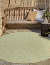 Urban Oasis Rugs Collection Area Rug -  Rooftop (Yellow and Aqua) Round Yellow and Aqua  lifestyle 2