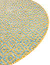 Urban Oasis Rugs Collection Area Rug -  Rooftop (Yellow and Aqua) Round Yellow and Aqua  lifestyle 7