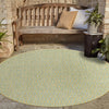 Urban Oasis Rugs Collection Area Rug -  Rooftop (Yellow and Aqua) Round Yellow and Aqua  lifestyle 22