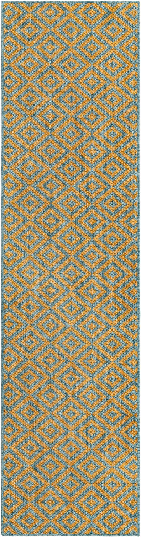 Urban Oasis Rugs Collection Area Rug -  Rooftop (Yellow and Aqua)