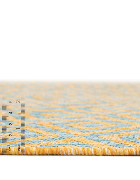 Urban Oasis Rugs Collection Area Rug -  Rooftop (Yellow and Aqua)