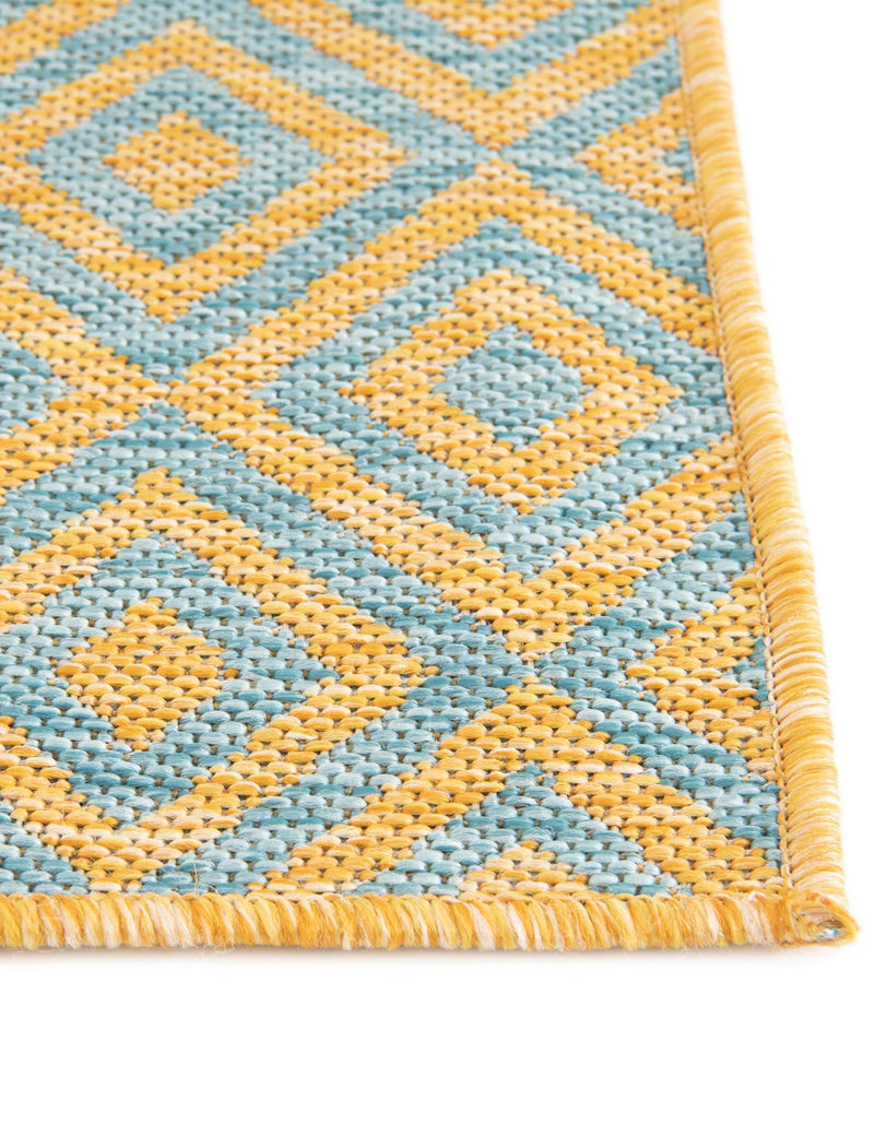 Urban Oasis Rugs Collection Area Rug -  Rooftop (Yellow and Aqua) Runner Yellow and Aqua  lifestyle 5