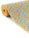 Urban Oasis Rugs Collection Area Rug -  Rooftop (Yellow and Aqua) Runner Yellow and Aqua  lifestyle 10