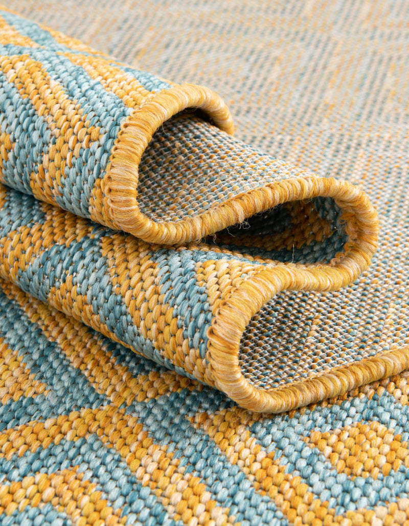 Urban Oasis Rugs Collection Area Rug -  Rooftop (Yellow and Aqua) Runner Yellow and Aqua  lifestyle 11