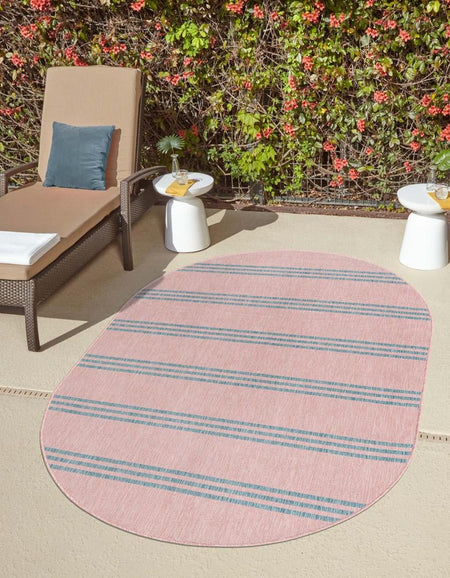 Urban Oasis Rugs Collection Area Rug -  District (Pink and Aqua)