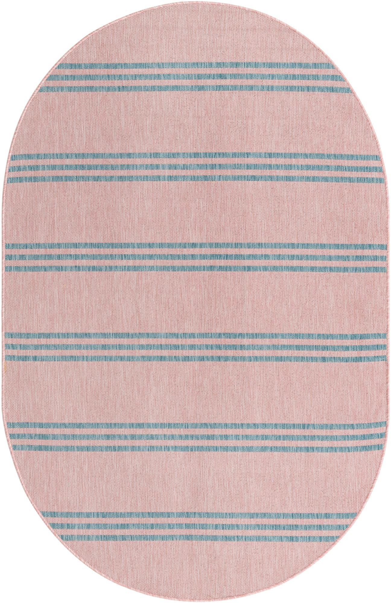 Urban Oasis Rugs Collection Area Rug -  District (Pink and Aqua)