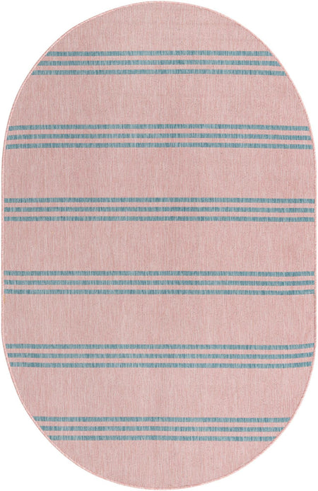 Urban Oasis Rugs Collection Area Rug -  District (Pink and Aqua)