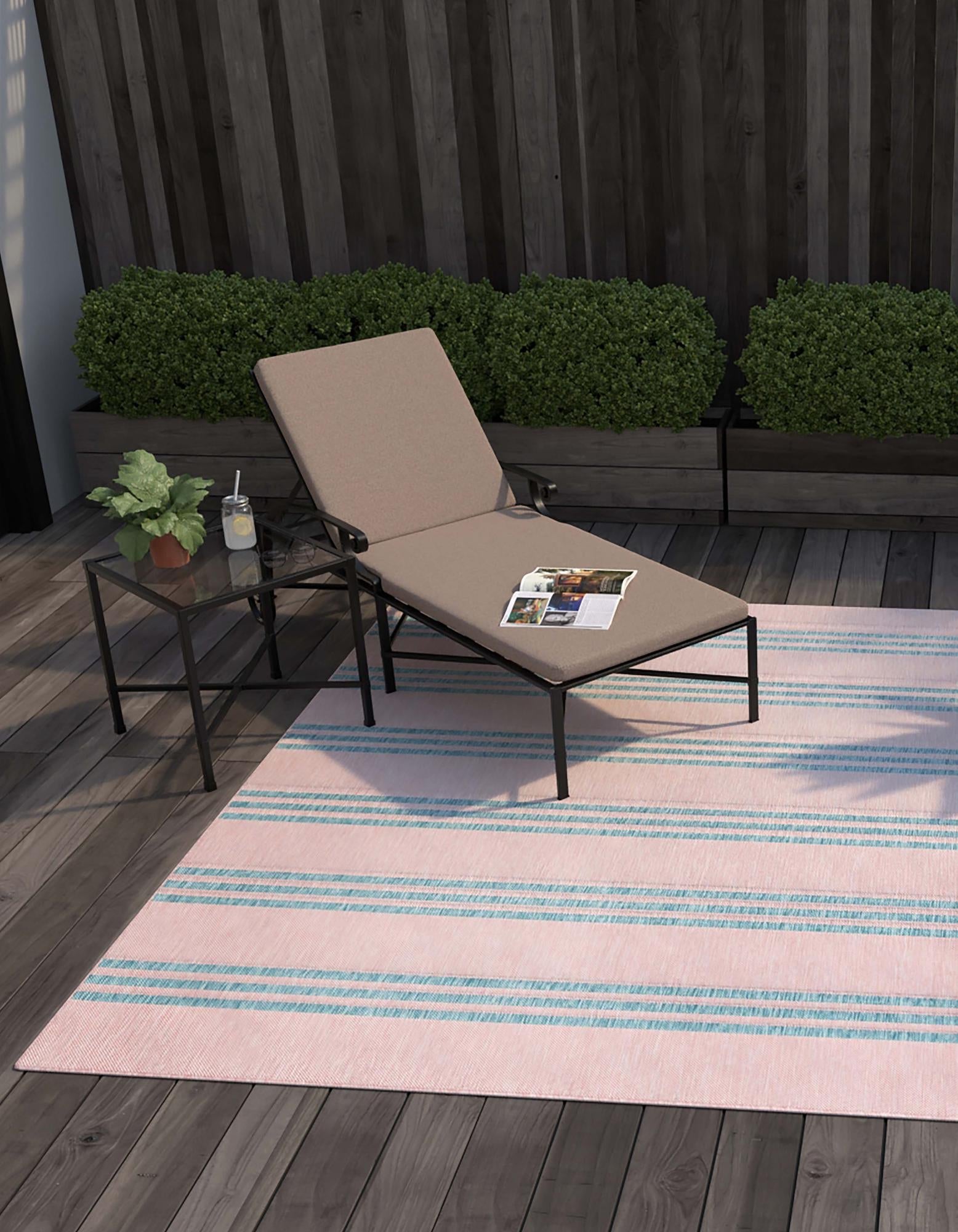 Urban Oasis Rugs Collection Area Rug -  District (Pink and Aqua)