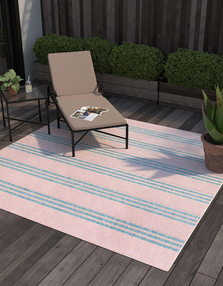 Urban Oasis Rugs Collection Area Rug -  District (Pink and Aqua)